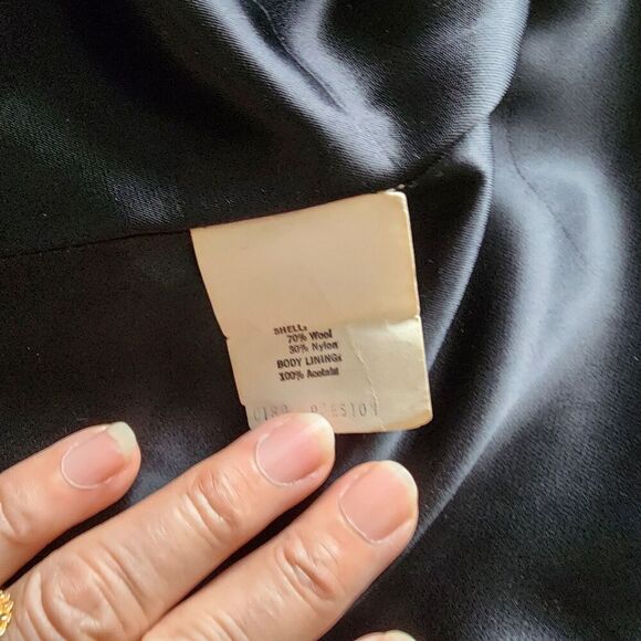 Casualcraft of New York Overcoat Men Size 42 Long Gray Long Sleeve Collared Wool - Picture 5 of 10